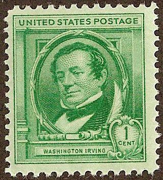 United States 859 - Mint-NH - 1c Washington Irving (1940)