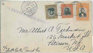 27394 - EL SALVADOR - POSTAL HISTORY - COVER to USA 1914  VIA ZACAPA Y P BARRIOS