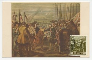 Maximum card Spain 1958 The Surrender of Breda - The lances - Velazquez