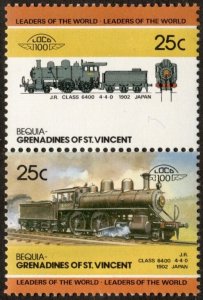 Bequia 10 - Mint-NH - 25c 1902 Jr. Class 6400, Japan (1984) (cv $0.60)