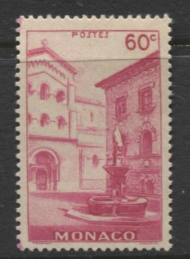Monaco - Scott 166 -St Nicholas Square-1939 - MH - Single 60c Stamp