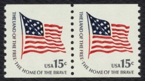 #1618C 15c Fort McHenry Flag, Coil Pair, Mint **ANY 5=FREE SHIPPING**