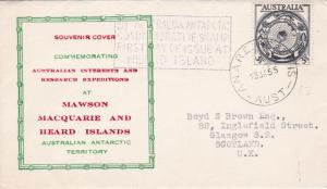 Australian Antarctic Territory 1955 Heard A.N.A.R.E. FDC 