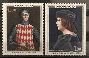Monaco 1967 #674-5, MNH, CV $1.50