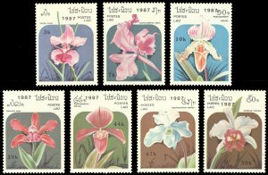 Laos 1987 ORCHIDS Scott #796-796F Mint Never Hinged