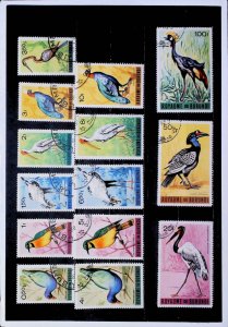 BURUNDI Topical Birds Used 14 Values 18091-