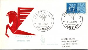 Italy 1974 FDC - Espresso / Airmail - Venice - J8644