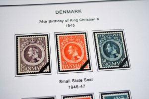 COLOR PRINTED DENMARK 1851-2010 STAMP ALBUM PAGES (186 illustrated pages)