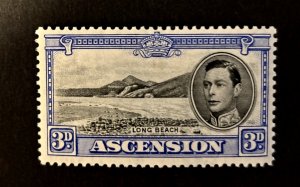 Ascension Island: 1938, King George VI definitive  3d black & ultramarine, Mint