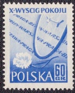 Poland 777 1957 MNH crease vis on back