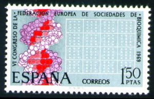 Spain Scott 1566 MNH** DNA stamp 1969