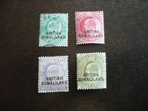 Stamps - Somaliland - Scott# 21-23,25 - Mint Hinged & Used Part Set of 4 Stamps