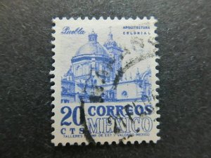 1954-67 A4P44F88 Mexico City Wmk Mex and Eagle in circle 20c used-