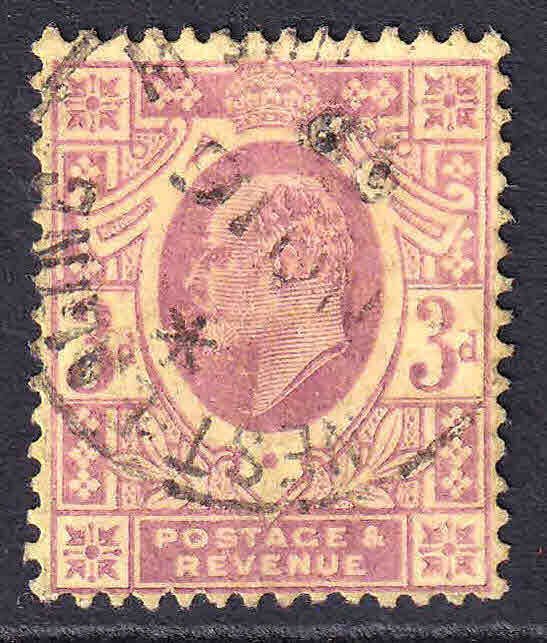 GREAT BRITAIN SC 132b CDS F/VF SOUND $235 SCV PURPLE/LEMON