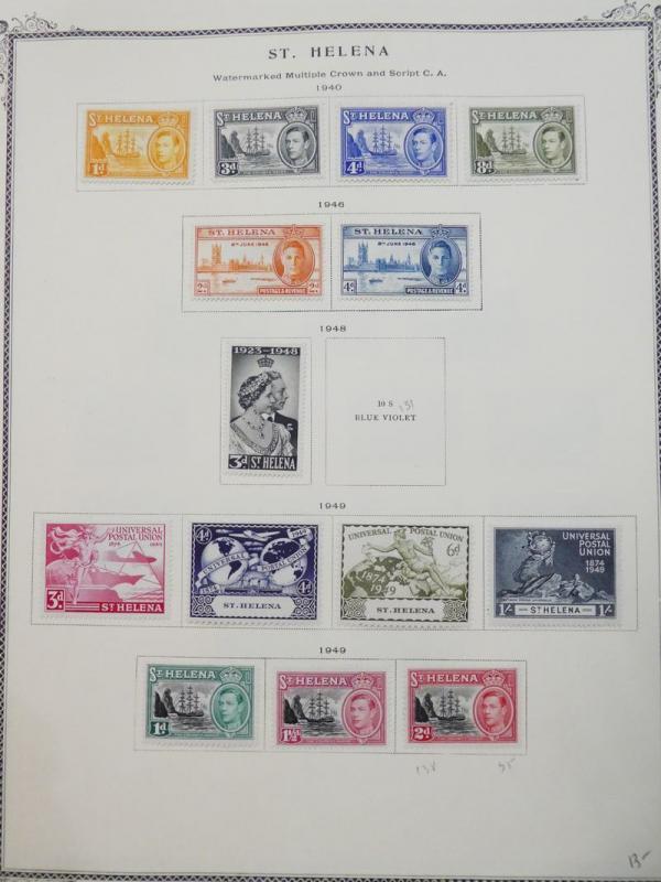 EDW1949SELL : ST HELENA Very nice Mint & Used collection on album pgs. Cat $1056