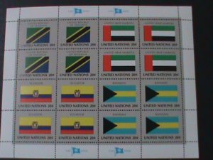 ​UNITED NATION-1984 SC#429-32- FLAGS SERIES-MNH SHEET-VF WE SHIP TO WORLDWIDE