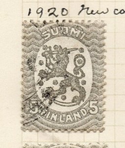 Finland 1920 Early Issue Fine Used 5pen. NW-179788