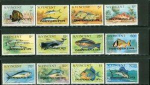 St Vincent Fishes , 12 stamps