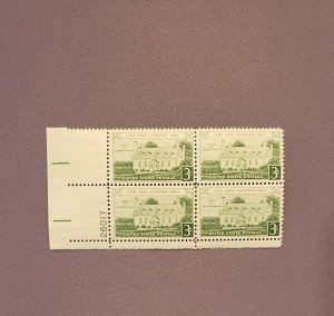 1108, Gunston Hall, Plate Block LL, Mint OGNH, CV $1.75