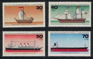 Berlin Ships Youth Welfare series 4v 1977 MNH SG#B527-B530