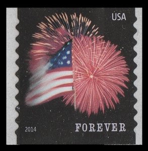 US 4854 Star-Spangled Banner forever single (1 stamp from APU coil) MNH 2014