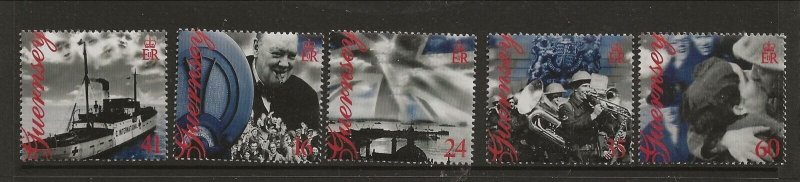 GB - GUERNSEY Sc 553-7 NH issue of 1995 - WORLD WAR II 