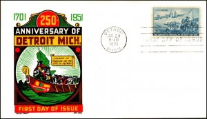 Scott 1000 3 Cents Detroit Ken Boll FDC Unaddressed Planty 1000-8