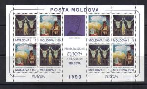 Moldova   #111-112a  MNH  1993  Europa   sheet