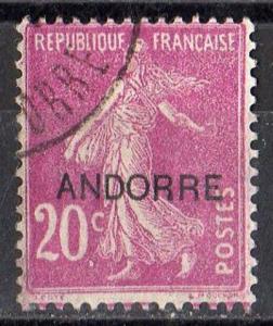 French Andorra #7 Used $7.00 SCV