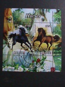 MALAWI-2011-COLLECTIBLES- THE LOVELY BEAUTIFUL HORSES CTO S/S VERY FINE