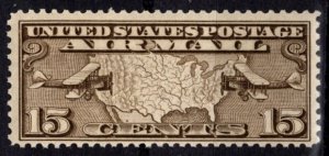 1926 US Airmail 15 Cent Scott #- C8 Map of US MNH