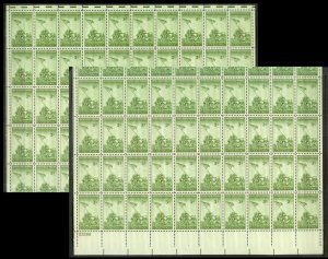 UNITED STATES (50) Complete Sheets Stamps ALL Mint Never Hinged FV=$99+