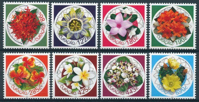 Curacao 2018 MNH Flowers 8v Set Flora Nature Flower Stamps