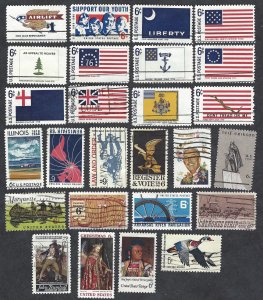 United States #1339-1364 1968 Commemoratives. 26 stamps total. Used.