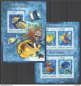 2016 Sierra Leone Fauna Marine Life Reef Fishes 1+1 ** St318