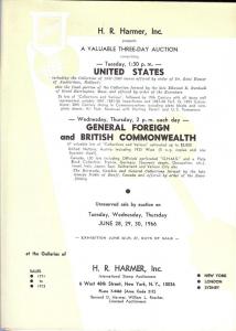 HR Harmer: Sale # 1711-1713  -  United States, General Fo...