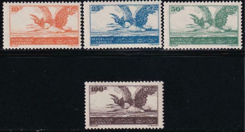 Lebanon 1946 SC C107-C110 LH