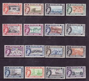 Bahamas-Sc#158-73-unused hinge set-og-Ships-Fishing-Yachts-Definitives-1954-