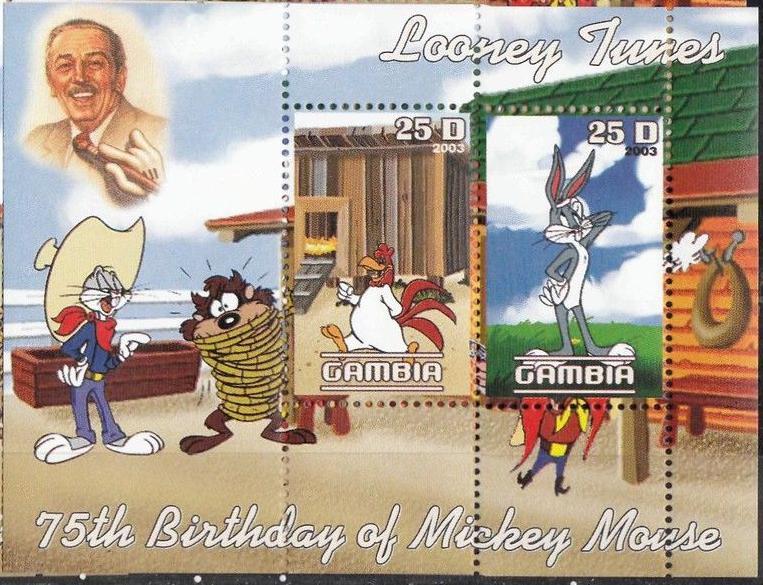 GAMBIA SHEET LOONEY TUNES DISNEY