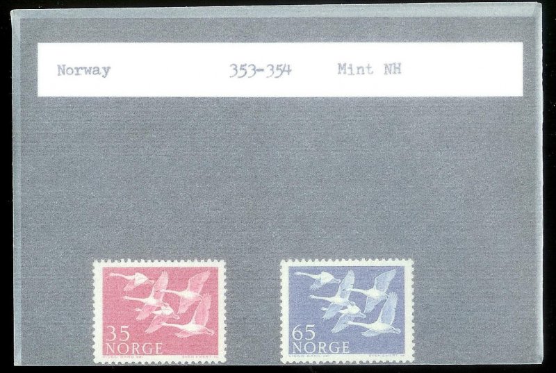 NORWAY Sc#353-354 MINT NEVER HINGED Complete Set