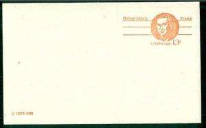 #UX93 Robert Morris  Postal Card - Mint
