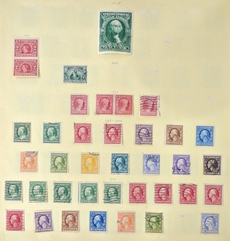 EDW1949SELL : USA Old Time mostly Used collection on pages just as received. 