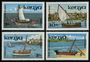 KENYA Sc 384-87 VF/MNH - 1986 - Dhows, Ships - COMPLETE SET