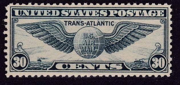 United States 1939 C24 30c dull blue Winged Globe  VF/NH(**)