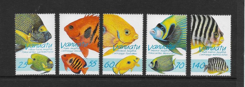 FISH - VANUATU #710-14  MNH