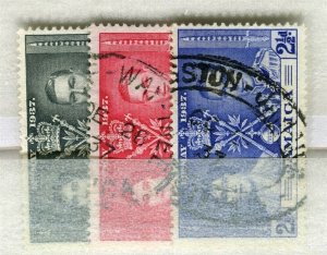 COMMONWEALTH; 1937 GVI Coronation issue fine used SET, Jamaica