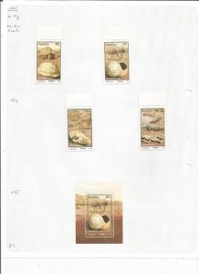 NAMIBIA - 1995 - Fossils - Perf 4v Set & Souv Sheet - Mint Light Hinged