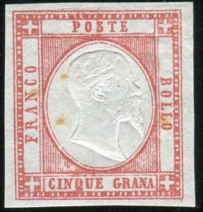 Italian Naples 1861 - 5  grain carmine MNH PN 2187