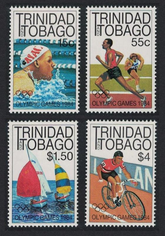 Trinidad and Tobago Sailing Swimming Cycling Olympic Games Los Angeles 4v