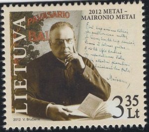 Lithuania 2012 MNH Sc 970 3.35 l Maironis, poet